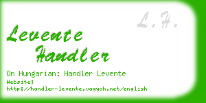levente handler business card